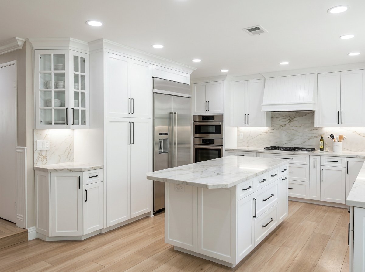 Chef kitchen with marble hood in Temecula